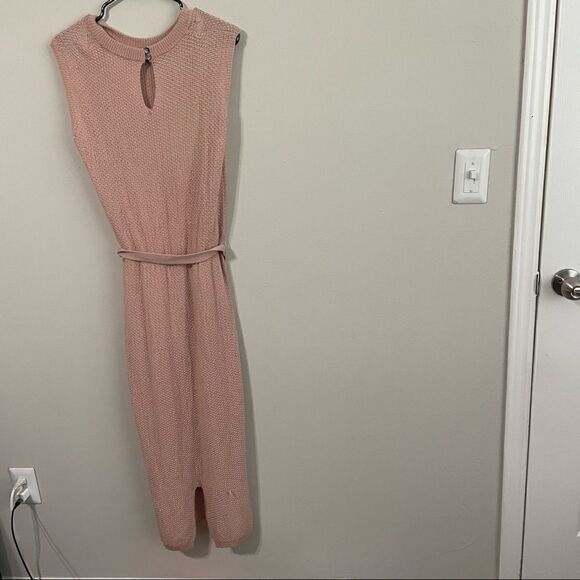 Anthropologie Callahan belted knit sweater midi dress - mauve - Picture 8 of 10